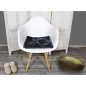 Preview: Sitzkissen Lammfell anthrazit grau 40x40 cm