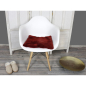 Preview: Sitzkissen Lammfell rot 40x40 cm