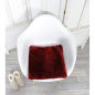 Preview: Sitzkissen Lammfell Vollfell Bordeaux 40x40cm-1