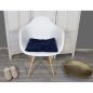 Preview: Sitzkissen Lammfell blau 40x40 cm