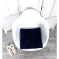 Preview: Sitzkissen Lammfell Vollfell Marine 40x40cm-1