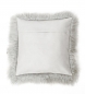 Preview: Tibet Lammfell Kissen Kissenhülle silber grau (Tops)