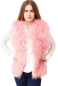 Preview: Tibet Lammfell Damen Weste rose - rosa