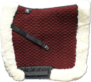 Schabracke Steppstoff bordeaux rot