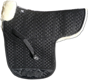 Satteldecke aus Lammfell Stofffarbe schwarz
