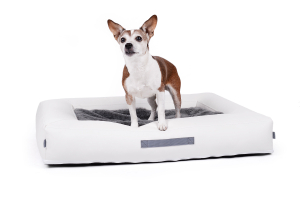 Montreal Hundebett Kunstleder weiss 130x110 cm