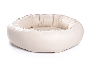 K-Nax Hundebett Kunstleder 60 cm creme
