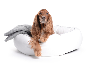 K-Nax Hundebett Kunstleder 60 cm weiss