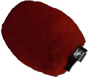Putzhandschuh Lammfell bordeaux rot