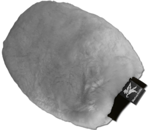 Putzhandschuh Lammfell silber hellgrau