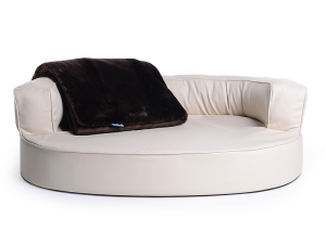 Hundebett Atlanta Kunstleder 110x90 cm creme