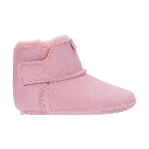 Lammfell Babyschuhe einfacher Klettverschluss pink