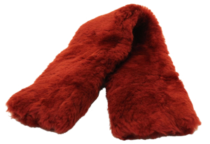 Bauchgurtschoner Lammfell bordeaux rot