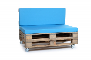 Palettenrückenkissen Sunline Uni 120x42x8 blau-1
