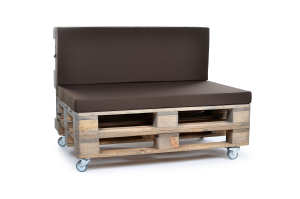 Palettenrückenkissen Sunline Uni 120x42x8 braun
