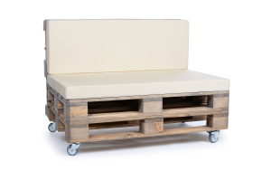 Palettenrückenkissen Sunline Uni 120x42x8 creme