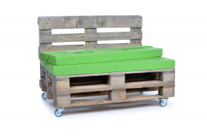 Palettenrückenkissen Sunline Uni 120x42x8 grün