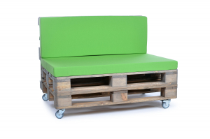 Palettenrückenkissen Sunline Uni 120x42x8 grün