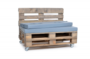 Palettenrückenkissen Sunline Uni 120x42x8 hellblau
