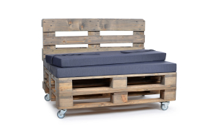 Palettenrückenkissen Sunline Uni 120x42x8 jeans