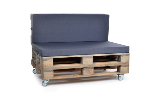 Palettenrückenkissen Sunline Uni 120x42x8 jeans