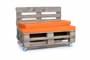 Palettenrückenkissen Sunline Uni 120x42x8 orange