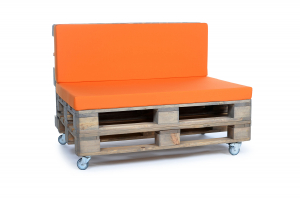 Palettenrückenkissen Sunline Uni 120x42x8 orange