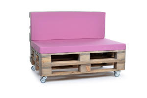 Palettenrückenkissen Sunline Uni 120x42x8 pink