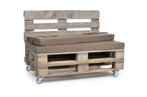 Palettenrückenkissen Sunline Uni 120x42x8 taupe