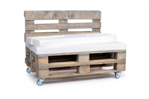Palettenrückenkissen Sunline Uni 120x42x8 weiss