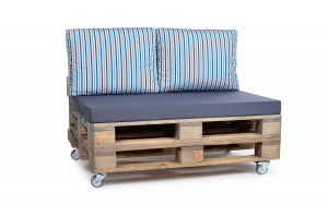 Palettenrückenkissen Sunline Stripes 60x44x20 blau