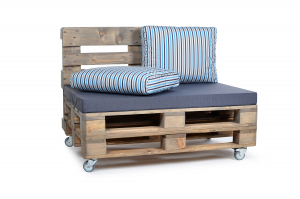 Palettenrückenkissen Sunline Stripes 60x44x20 blau