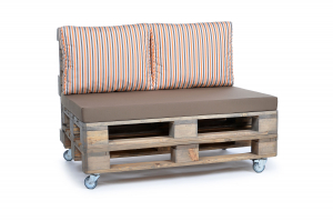 Palettenrückenkissen Sunline Stripes 60x44x20 orange