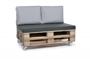 Palettenrückenkissen Sunline Stripes 60x44x20 silber-1