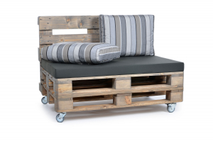 Palettenrückenkissen Sunline Stripes 60x44x20 taupe