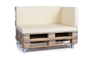 Palettenseitenrückenkissen Sunline Uni 72x42x8 creme