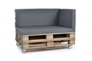 Palettenseitenrückenkissen Sunline Uni 72x42x8 grau-1