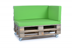 Palettenseitenrückenkissen Sunline Uni 72x42x8 grün