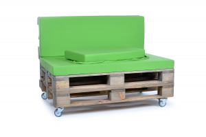Palettenseitenrückenkissen Sunline Uni 72x42x8 grün-1