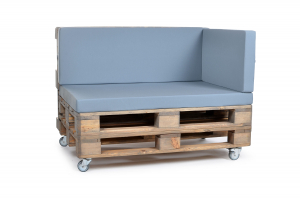 Palettenseitenrückenkissen Sunline Uni 72x42x8 hellblau