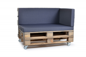 Palettenseitenrückenkissen Sunline Uni 72x42x8 jeans