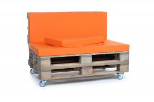 Palettenseitenrückenkissen Sunline Uni 72x42x8 orange-1