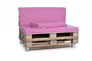 Palettenseitenrückenkissen Sunline Uni 72x42x8 pink-1