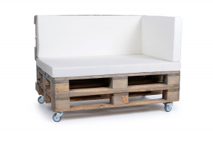 Palettenseitenrückenkissen Sunline Uni 72x42x8 weiss