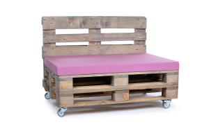 Palettenkissen Sunline Uni 120x80x8 pink