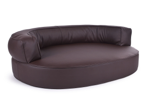 Hundebett Atlanta Kunstleder 130x110 cm braun