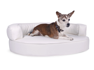 Hundebett Atlanta Kunstleder 130x110 cm weiss