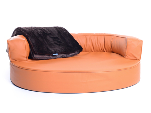 Hundebett Atlanta Kunstleder 110x90 cm terra