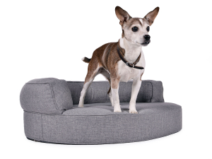 Hundebett Atlanta 90x70 cm silber
