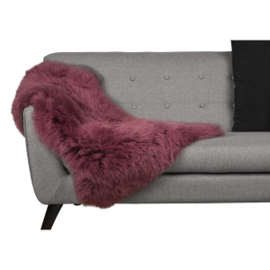 Lammfell Teppich lila 95cm -Dekofell-